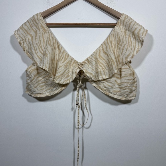 Revolve Tularosa Crop Top Sz Small Sara Top In Gianni Zebra Festival Boho - Picture 2 of 8